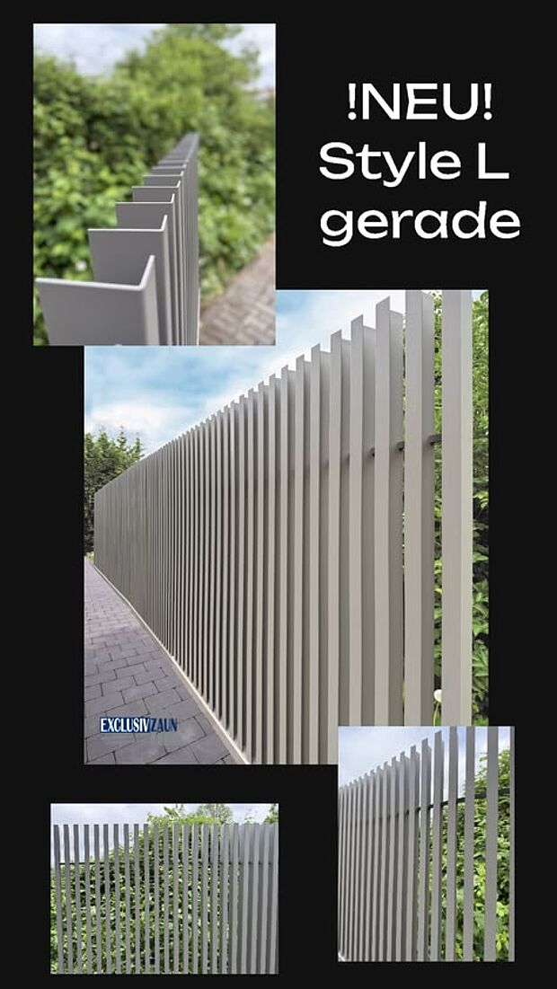 Neuer Zaun mit geraden Design
