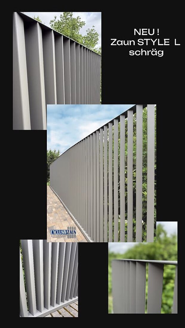 Neuer Zaun mit schrägen Design